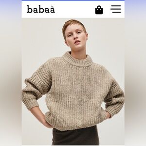 Babaa No 13 Wool Jumper in Mist, EUC